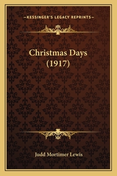 Paperback Christmas Days (1917) Book