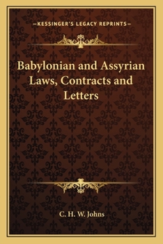 Paperback Babylonian and Assyrian Laws, Contracts and Letters Book