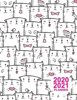 Paperback 2020 2021 Planner: Large Colorful Design Book, 8.5" x 11" Two Year 2020-2021 Calendar Planner, Monthly Schedule Organizer (24 Months Acti Book