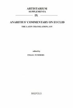 Paperback Anaritius' Commentary on Euclid: The Latin Translation, I-IV [Latin] Book