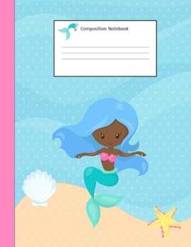 Paperback Composition Notebook: African American Mermaid: Wide Ruled Composition Notebook: 8.5" x 11" 100 pages: (African American Mermaid Composition Book