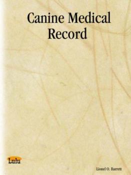 Paperback Canine Medical Record Book