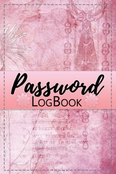 Password Log Book: Internet Login and Password Keeper with Alphabetical Tabs. Large Print.  Online Organizer. Pretty Pink.