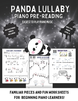 Paperback Panda Lullaby: Piano Pre-Reading Pieces for Beginners Book