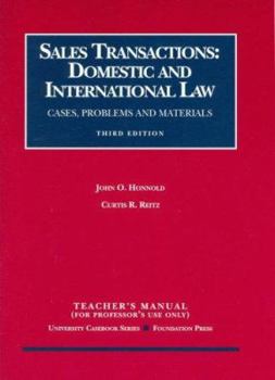 Hardcover Sales Transactions: Domestic and International Law: Cases, Problems, and Materials Book