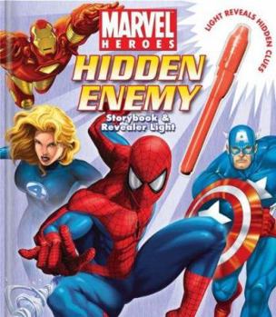 Hardcover Marvel Heroes Hidden Enemy Action Adventure & Revealer Light [With Revealer Light] Book