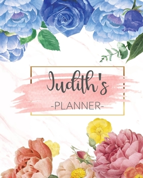 Judith's Planner: Monthly Planner 3 Years January - December 2020-2022 | Monthly View | Calendar Views Floral Cover - Sunday start