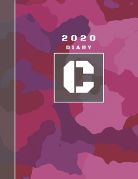 Paperback Personalised 2020 Diary Week To View Planner: A4 Letter A Pink Camo Camouflage Organiser And Planner For The Year Ahead, School, Business, Office, Wor Book