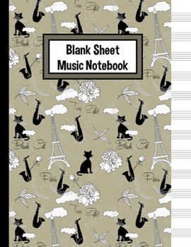 Blank Sheet Music Notebook: Music Manuscript Staff Paper for Musicians (108 pages, 12 staves per page)