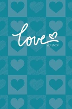 Love Notebook, Blank Write-in Journal, Dotted Lines, Wide Ruled, Medium (A5) 6 x 9 In (Royal Blue)