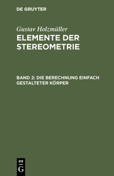 Hardcover Die Berechnung Einfach Gestalteter Körper [German] Book