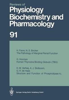 Paperback Reviews of Physiology, Biochemistry and Pharmacology: Volume: 91 Book