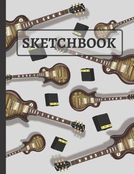 Paperback Sketchbook: Kids Electric Guitar Sketchbook to Practice Sketching, Drawing, Writing and Creative Doodling () Book