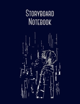 Paperback Storyboard Notebook: Japanese Anime Storyboard - Sketchbook template panel pages for Storytelling and Layouts - Pages with 3 Story Board Fr Book