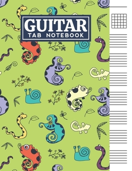 Guitar Tab Notebook: Blank 6 Strings Chord Diagrams & Tablature Music Sheets with Cute Animals Themed Cover Design