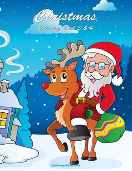 Paperback Christmas Coloring Book 3 & 4 Book