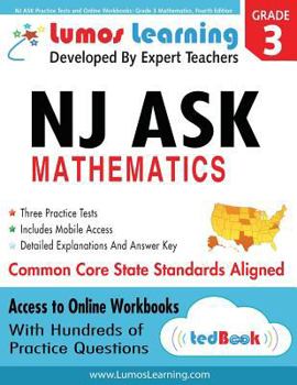 Paperback NJ ASK Practice Tests and Online Workbooks: Grade 3 Mathematics, Fourth Edition: Common Core State Standards 2014 Book