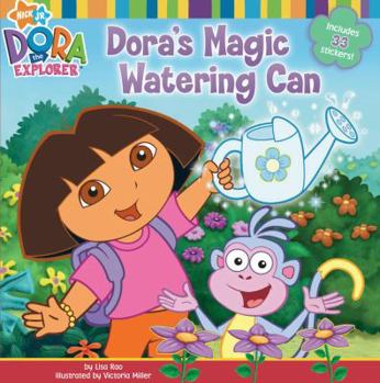 Paperback Dora's Magic Watering Can [With Stickers] Book