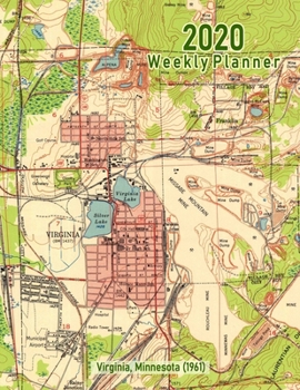 2020 Weekly Planner: Virginia, Minnesota (1961): Vintage Topo Map Cover