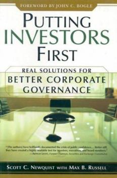 Hardcover Putting Investors First: Real Solutions for Better Corporate Governance Book