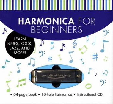 Paperback Harmonica for Beginners: Learn Blues, Rock, Jazz, and More! [With CD (Audio) and Harmonica] Book