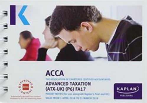 Paperback P6 Advanced Taxation ATX FA17 Book