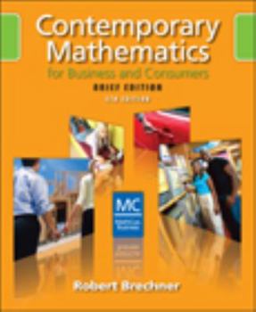 Paperback Contemporary Mathematics for Business and Consumers, Brief Edition (with CD-ROM) Book