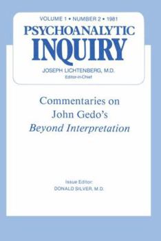Hardcover Commentaries: Psychoanalytic Inquiry, 1.2 Book
