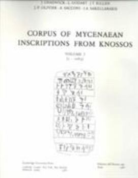 Hardcover Corpus of Mycenaean Inscriptions from Knossos: Volume 1, 1-1063 Book