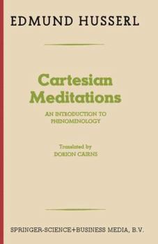 Paperback Cartesian Meditations: An Introduction to Phenomenology Book