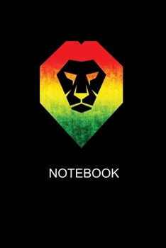 Notebook: Bold Lion Rasta Colors Flag Reggae Journal/Notebook Blank Lined Ruled 6x9 120 Pages
