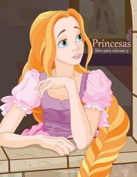 Paperback Princesas libro para colorear 3 [Spanish] Book