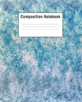 Paperback Composition Notebook: Green Iced Blue Art Book