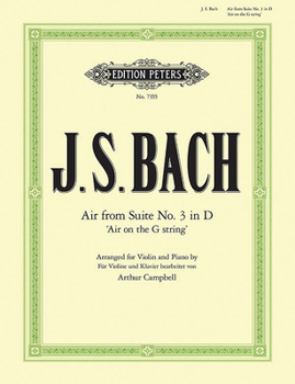 Paperback Air on the G String from Orch. Suite No. 3 Bwv 1068 (Arr. for Violin & Piano): Air on the G String Book