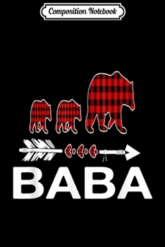 Paperback Composition Notebook: Red Plaid Baba Bear Two Cubs Matching Buffalo Pajama Journal/Notebook Blank Lined Ruled 6x9 100 Pages Book