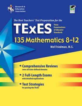 Paperback Texas Texes 135 Mathematics 8-12 Book