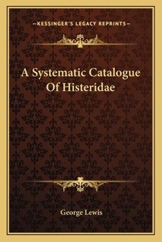A Systematic Catalogue Of Histeridae