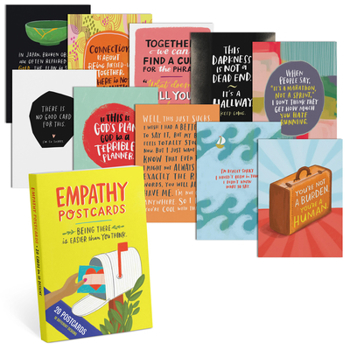 Hardcover Em & Friends Empathy Postcards Book, 20 Postcards, Sympathy Cards, Loss & Condolences Cards & Get Well Soon Gifts for Women (2 Each 10 Styles), 5 x 7-inches Book