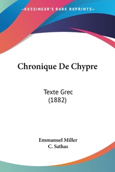 Paperback Chronique De Chypre: Texte Grec (1882) [French] Book