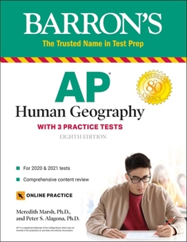 Paperback AP Human Geography: With 3 Practice Tests Book