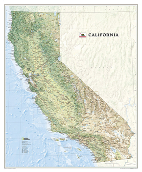 Map National Geographic California Wall Map - Laminated (33.5 X 40.5 In) Book