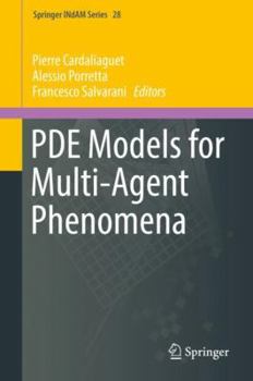 Hardcover Pde Models for Multi-Agent Phenomena Book