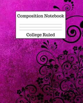 Paperback Composition Notebook College Ruled: 100 Pages - 7.5 x 9.25 Inches - Paperback - Purple & Black Design Book