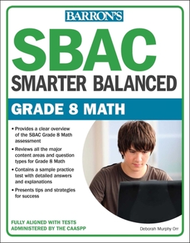 Paperback Sbac Grade 8 Math: Smarter Balanced Book