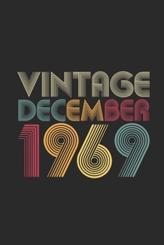 Vintage December 1969: Graph Ruled Notebook – Journal for 50 years old Birthday Gift Idea