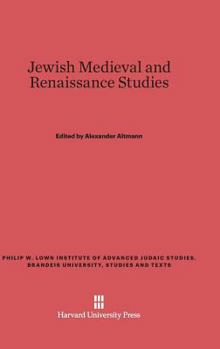 Hardcover Jewish Medieval and Renaissance Studies Book