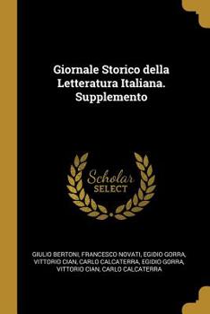 Paperback Giornale Storico della Letteratura Italiana. Supplemento [Italian] Book