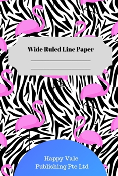 Paperback Cute Flamingo Theme Wide Ruled Line Paper Book