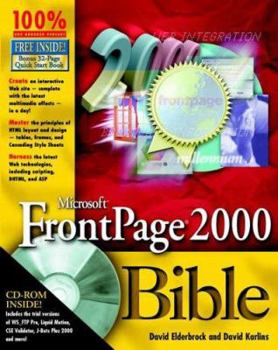 Paperback Microsoft FrontPage 2000 Bible [With *] Book