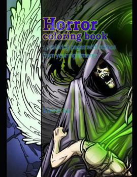 Paperback Horror coloring book: 15 coloring pages with scenes from your nightmares Book